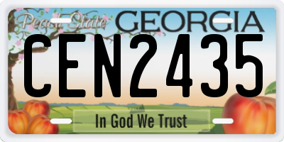 GA license plate CEN2435
