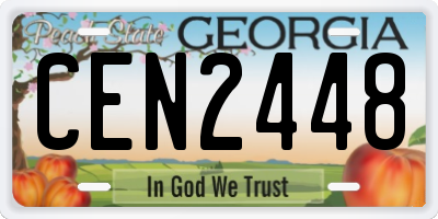 GA license plate CEN2448