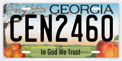 GA license plate CEN2460