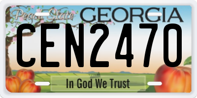 GA license plate CEN2470
