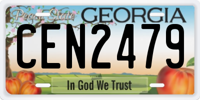 GA license plate CEN2479