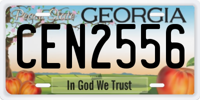 GA license plate CEN2556