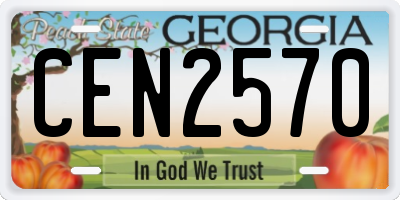 GA license plate CEN2570