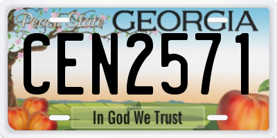 GA license plate CEN2571