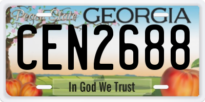 GA license plate CEN2688