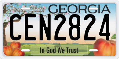 GA license plate CEN2824