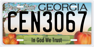 GA license plate CEN3067