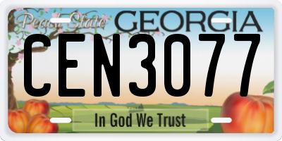 GA license plate CEN3077