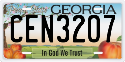 GA license plate CEN3207