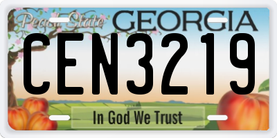 GA license plate CEN3219