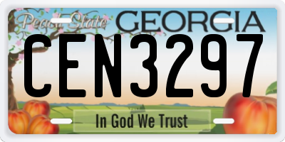 GA license plate CEN3297