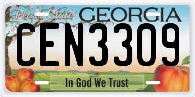 GA license plate CEN3309