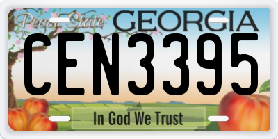 GA license plate CEN3395