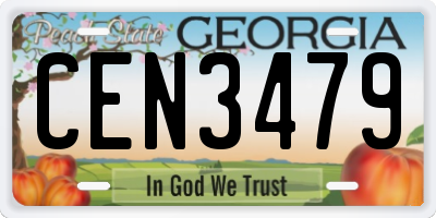GA license plate CEN3479