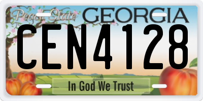 GA license plate CEN4128