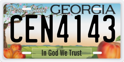 GA license plate CEN4143