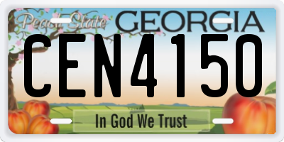 GA license plate CEN4150