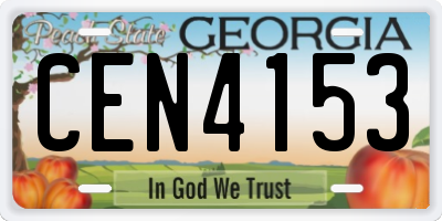 GA license plate CEN4153
