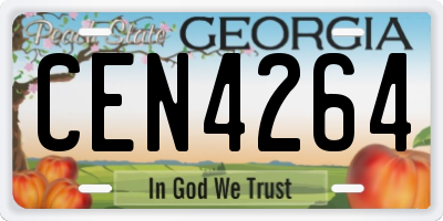 GA license plate CEN4264