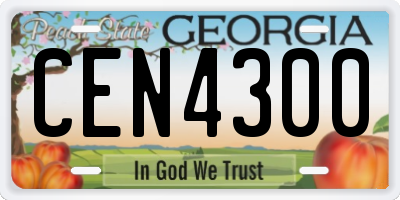 GA license plate CEN4300