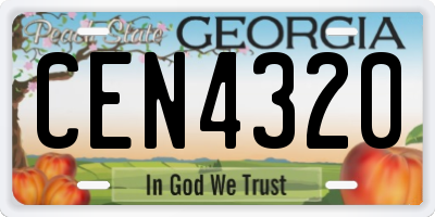 GA license plate CEN4320