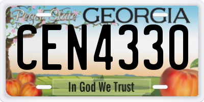GA license plate CEN4330