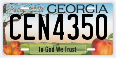 GA license plate CEN4350