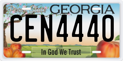 GA license plate CEN4440