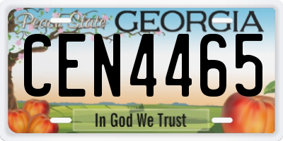 GA license plate CEN4465
