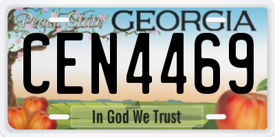 GA license plate CEN4469