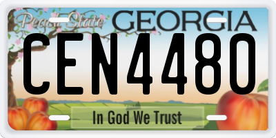 GA license plate CEN4480