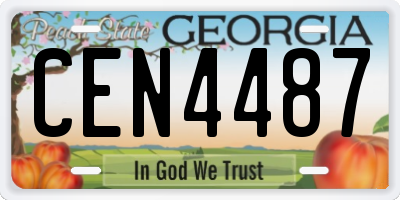 GA license plate CEN4487