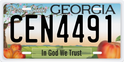 GA license plate CEN4491