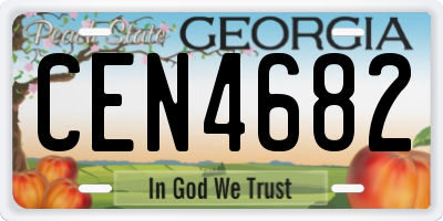 GA license plate CEN4682