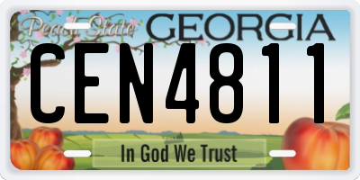 GA license plate CEN4811