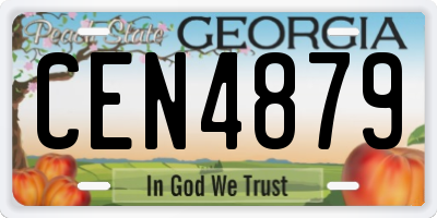 GA license plate CEN4879