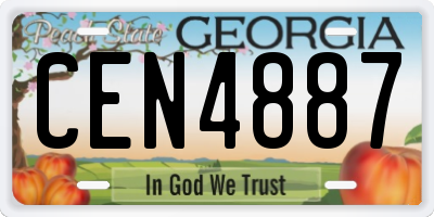 GA license plate CEN4887