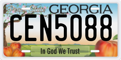 GA license plate CEN5088