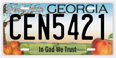 GA license plate CEN5421