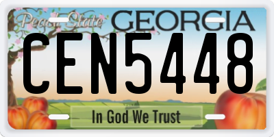 GA license plate CEN5448