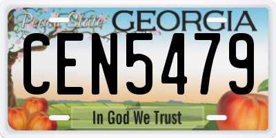 GA license plate CEN5479