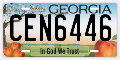 GA license plate CEN6446