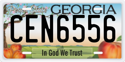 GA license plate CEN6556