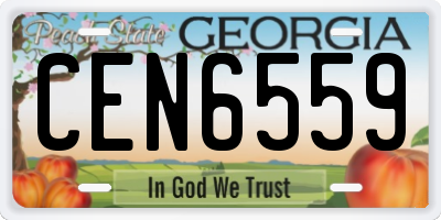 GA license plate CEN6559