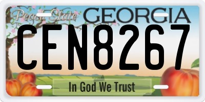 GA license plate CEN8267