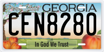 GA license plate CEN8280
