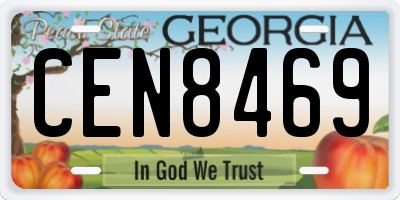 GA license plate CEN8469