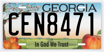 GA license plate CEN8471