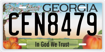 GA license plate CEN8479