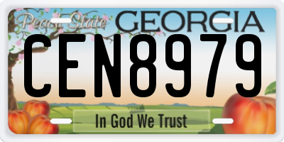 GA license plate CEN8979